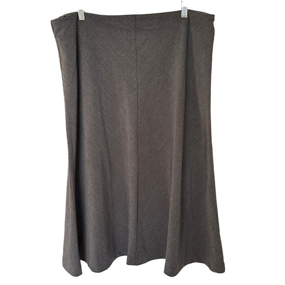 Ellen Tracy Women's Gray Flowy Midi Skirt Size 14 - Picture 1 of 5